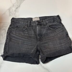 Everlane black denim shorts